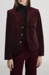 Frame The Velvet Smart Blazer In Red