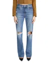 Frame The Vertical High Waist Relaxed Straight Leg Jeans In Blue