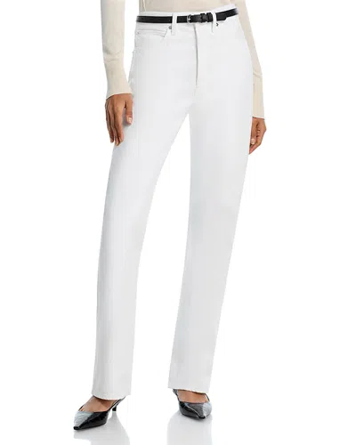 Frame The Vertical High Rise Straight Jeans In White