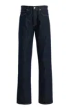 Frame The Vertical High-rise Straight-leg Jeans In Blue