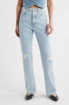 Frame The Vertical High Waist Relaxed Straight Leg Jeans In Vancouver