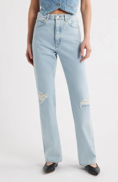 Frame The Vertical High Waist Relaxed Straight Leg Jeans In Vancouver