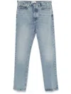 Frame The Vertical High Rise Straight Jeans In Blau