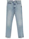 Frame The Vertical High Rise Straight Jeans In Blue
