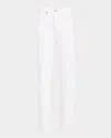 Frame The Vertical High Waist Relaxed Straight Leg Jeans In White