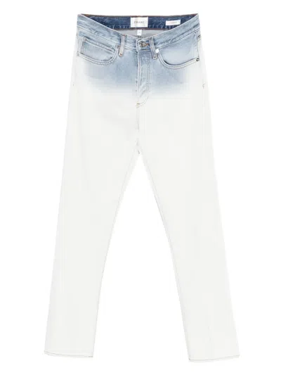 Frame The Vertical Tie-dye Jeans In White