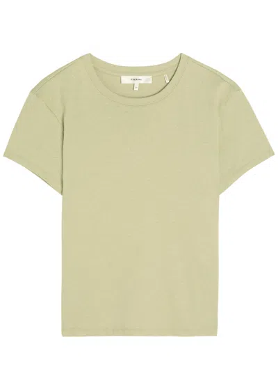 Frame The Vintage Baby Cotton-blend T-shirt In Neutral