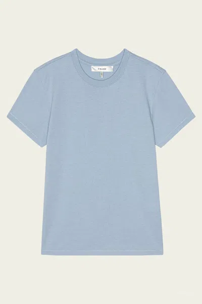Frame The Vintage Baby Tee In Powder Blue