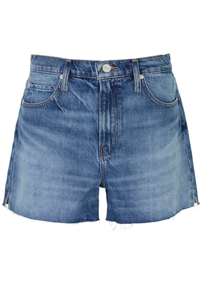 Frame The Vintage Relaxed Denim Shorts In Blue
