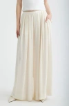 Frame The Wave Silk Chiffon Pants In White