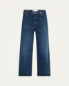 Frame The Wide Crop Jeans In Blue