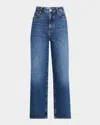 Frame The Wide Crop Jeans In Blue