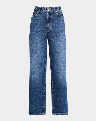 Frame The Wide Crop Jeans In Blue