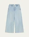 Frame The Wide Denim Trousers In Blue
