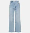 Frame The Wide High-rise Wide-leg Jeans In Blue