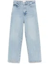 Frame Low Baggy Wide Leg Jeans In Organic Denim In Blue