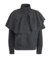 Frame The Wrap Cape Coat In Grey