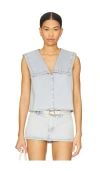 Frame The Yacht Denim Sleeveless Top