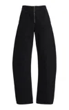 Frame The Zip High-rise Barrel-leg Jeans In Black