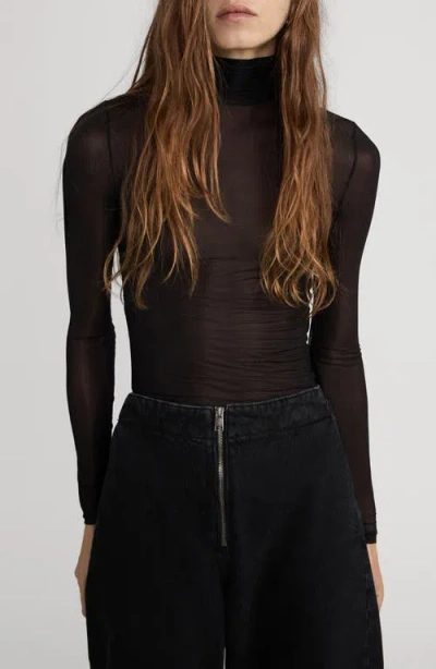 Frame The Zip Straight Leg Jeans In Black
