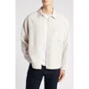 Frame Thermal Button-up Shirt In Off White