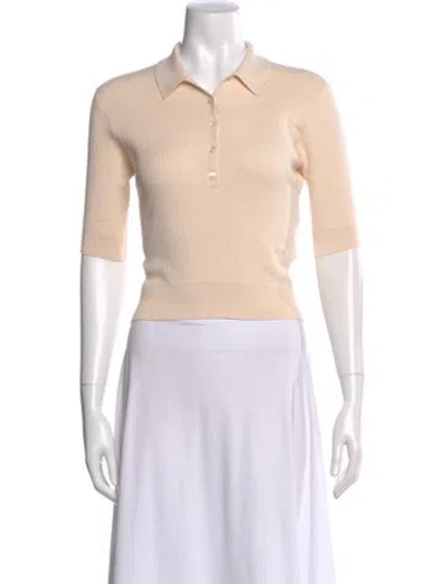 Pre-owned Frame Three-quarter Sleeve Polo In Neutral