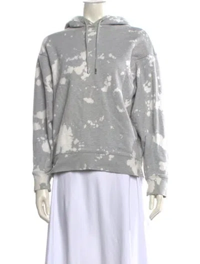 Pre-owned Frame Tie-dye Print Crew Neck Sweater In Gray