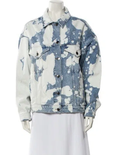 Pre-owned Frame Tie-dye Print Denim Jacket In Multi