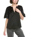 Frame Tiered Sleeve Blouse In Black