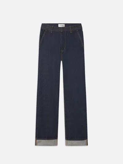 Frame Trapunto Trouser Pants In Blue