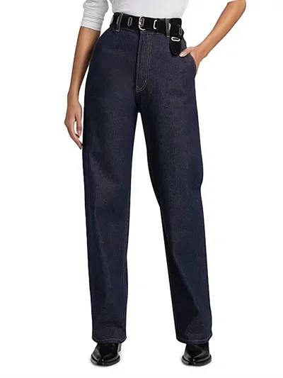 Frame Trapunto Trouser In Rinse In Black