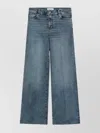 Frame High-waisted Wide-leg Casual Pants In Blue