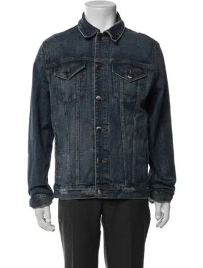 Pre-owned Frame Trucker Jacket In Blue