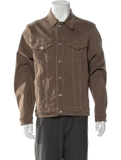 Pre-owned Frame Trucker Jacket In Brown