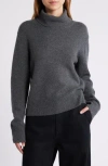 Frame Cashmere Turtleneck Sweater In Charcoal Heather