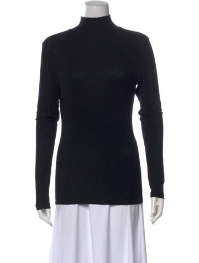 Pre-owned Frame Turtleneck Long Sleeve Top In Black