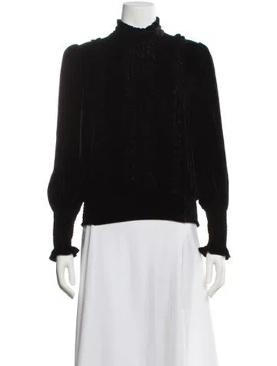 Pre-owned Frame Turtleneck Long Sleeve Top In Black
