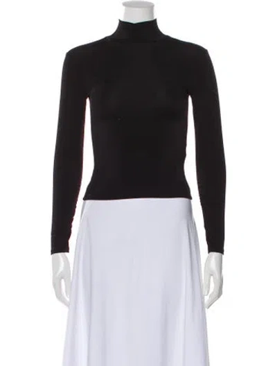 Pre-owned Frame Turtleneck Long Sleeve Top In Black