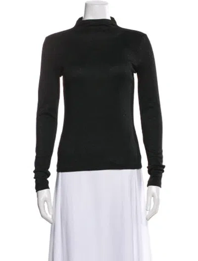 Pre-owned Frame Turtleneck Long Sleeve Top In Black