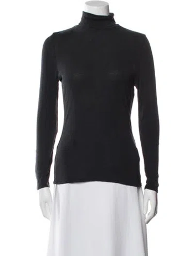 Pre-owned Frame Turtleneck Long Sleeve Top In Black