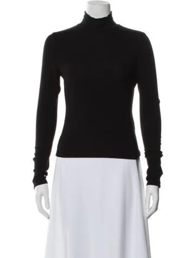 Pre-owned Frame Turtleneck Long Sleeve Top In Black