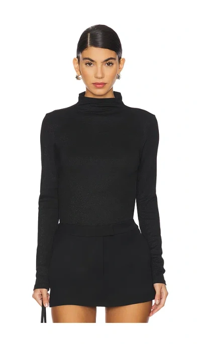Frame Turtleneck Top In Black