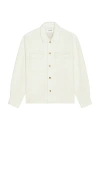 Frame Tweed Overshirt In White
