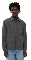Frame Tweed Overshirt Grey Melange In Gray