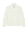 Frame Tweed Overshirt In White