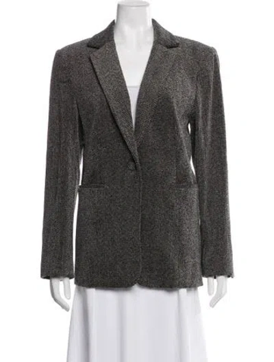 Pre-owned Frame Tweed Pattern Blazer In Black/grey