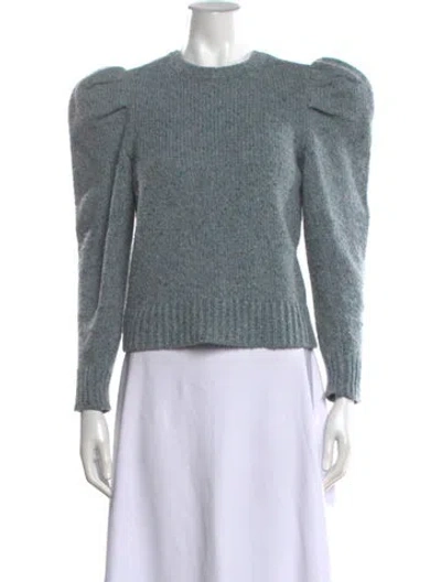 Pre-owned Frame Tweed Pattern Crew Neck Sweater In Blue