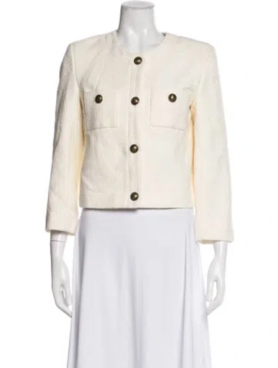 Pre-owned Frame Tweed Pattern Jacket W/ Tags In Neutral