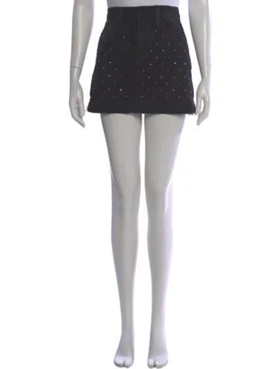 Pre-owned Frame Tweed Pattern Mini Skirt In Gray