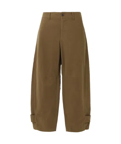 Frame Twill Casual Pants In Brown